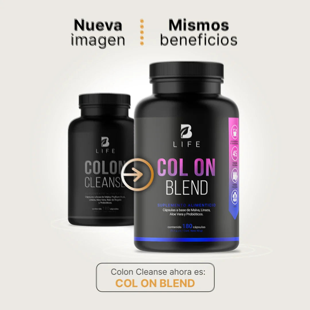 Col On Blend | Fórmula a base de Malva, Linaza, Aloe Vera y Probióticos 180 Capsulas