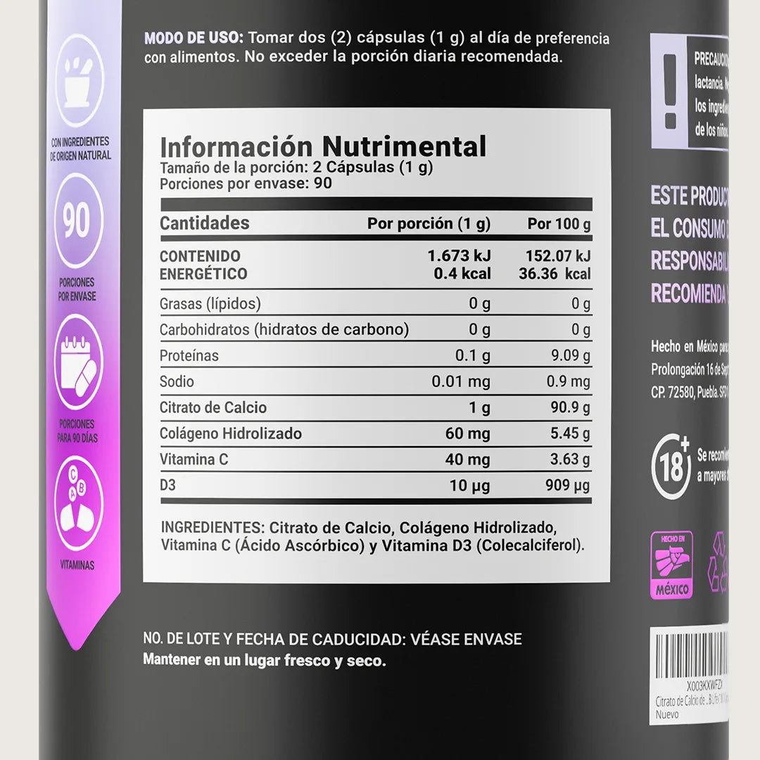 Caltrato & D3 | Citrato de Calcio y Vitamina D3