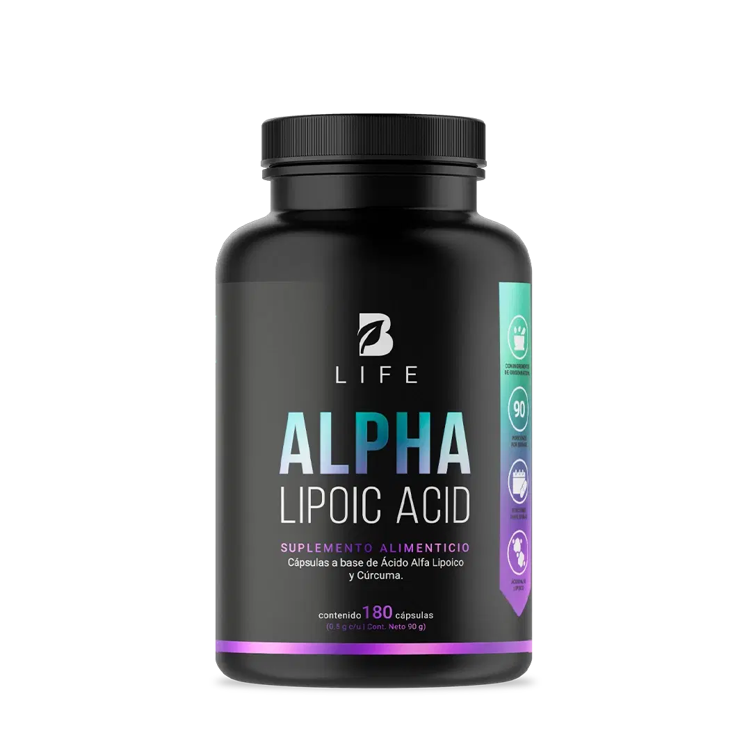 Ácido Alfa Lipoico | adicionado con Cúrcuma | 180 cápsulas