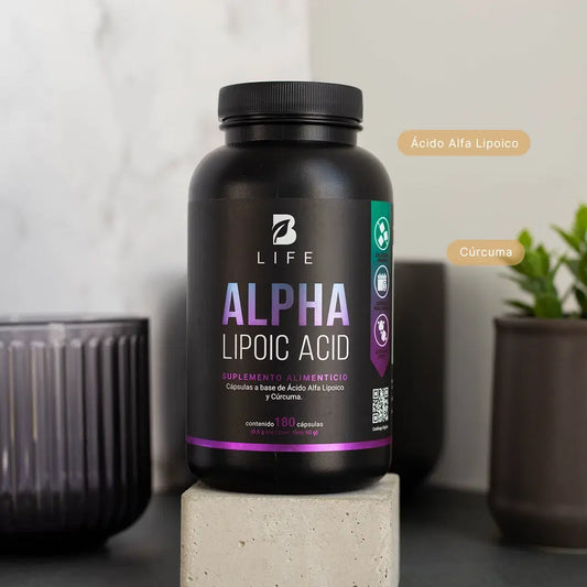Ácido Alfa Lipoico | adicionado con Cúrcuma | 180 cápsulas
