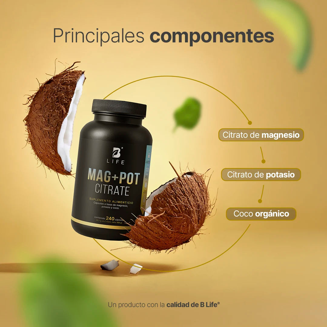 Mag+Pot Citrate | Citrato Magnesio, Citrato de Potasio y Coco orgánico