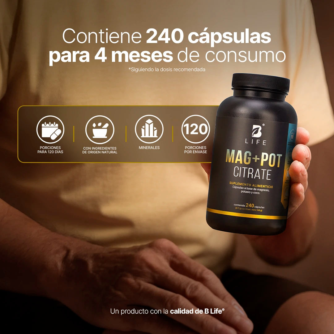Mag+Pot Citrate | Citrato Magnesio, Citrato de Potasio y Coco orgánico