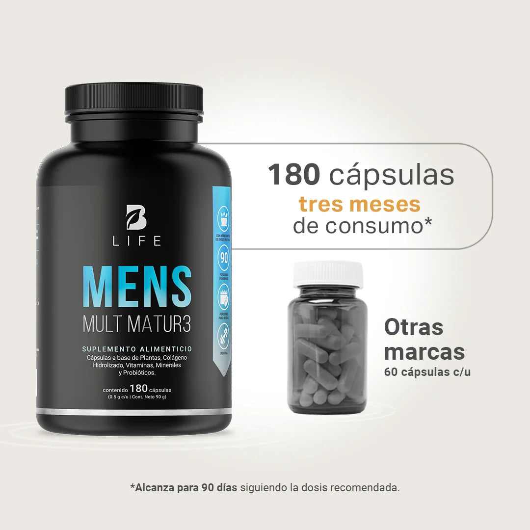 Mens Multi Matur3 | Multivitaminico para Hombre +40