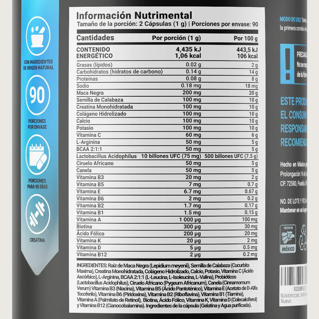 Mens Multi Matur3 | Multivitaminico para Hombre +40