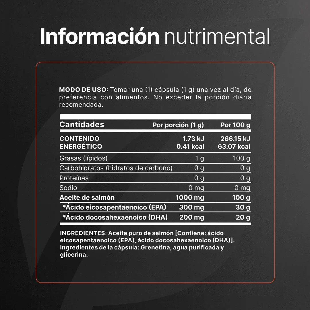 Omega 3 Aceite Puro de Salmon 90 Caps